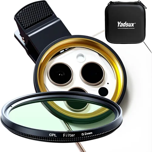 Miniatura 2 de Filtro CPL de 52mm para lente de cámara de teléfono, filtro CPL para iPhone 16 15 14 13 12 11, Samsung BLU, Motorola, Xiaomi y otros teléfonos