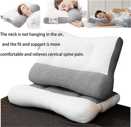 Miniatura 2 de Almohada súper ergonómica, almohada cervical para aliviar el dolor de dormir, diseño de ranura para las orejas, almohada cervical para todas