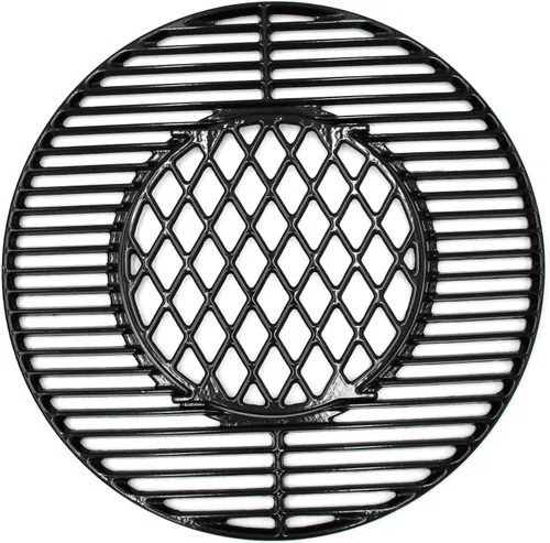 Hongso 8835 Rejillas antiadherentes con revestimiento de porcelana pulida de 21.5 pulgadas para Weber Original Kettle Premium de 22 pulgadas,
