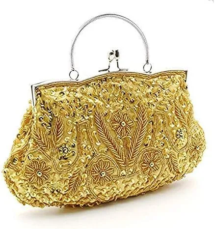 Miniatura 3 de Simcat Bolso de mano grande con cuentas de lentejuelas y flores