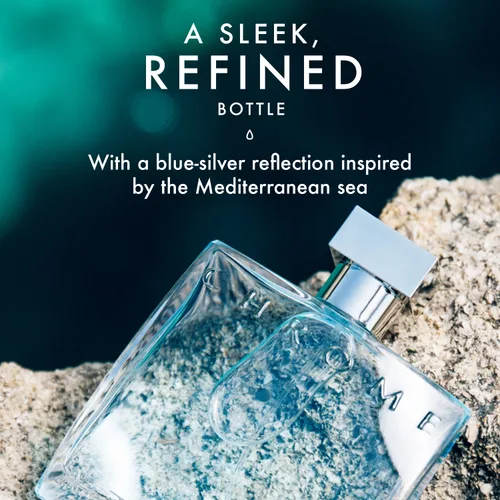 Miniatura 4 de Azzaro Eau de Toilette cromado, colonia acuática fresca para hombre, fragancia cítrica, amaderada y almizclada, notas frescas de bergamota, uso