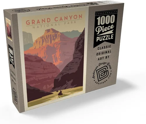 Miniatura 2 de MyPuzzle Grand Canyon National Park: Kayak, póster vintage, rompecabezas premium de 1000 piezas para adultos