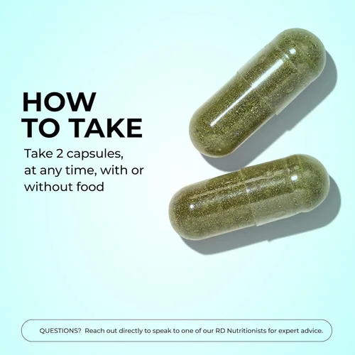 Miniatura 6 de HUM Daily Cleanse Suplementos para el acné para mujeres y hombres, limpieza digestiva suave para soporte de piel clara, zinc, espirulina, clorella