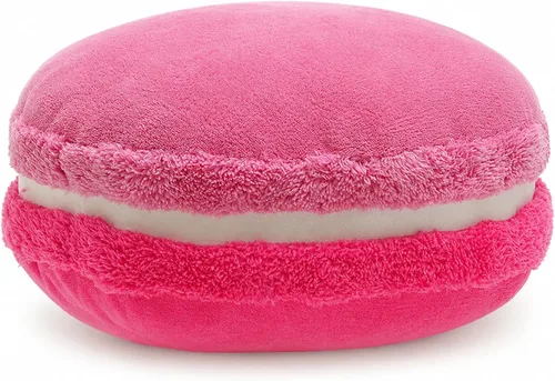 Miniatura 10 de Almohada decorativa redonda de plush con forma de macarrón ChezMax, de 14.5 pulgadas