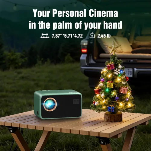 Miniatura 8 de Proyector TMY 4K con WiFi Bluetooth, Compatible con Netflix/Prime Video/YouTube, Proyector de Cine en Casa Portátil al Aire Libre, Proyector Mini