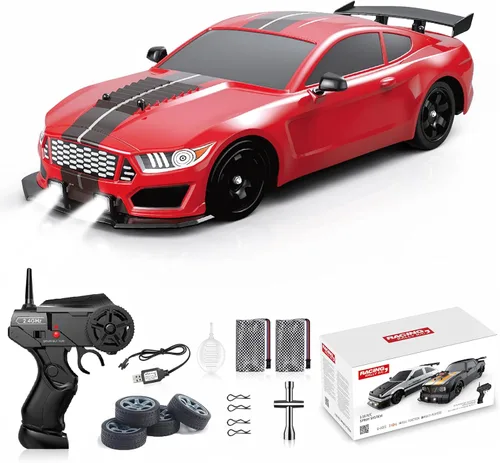 Miniatura 7 de Auto de control remoto Desdoni - Auto de control remoto RC Drift 1:16 Escala 4WD 18KM/H Vehículo modelo de alta velocidad 2.4GHz con luces LED