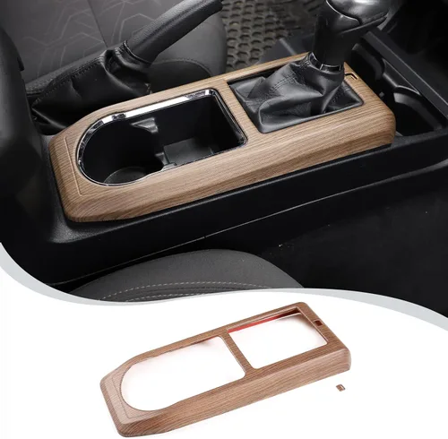 Miniatura 16 de Cubierta de marco de panel de engranajes de consola central compatible con Toyota Tacoma 2016-2023, panel de cambios de automóvil, portavasos, marco