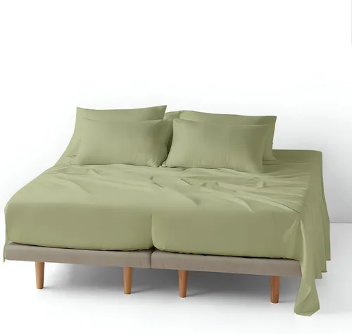 Miniatura 37 de ARlinen Juego de sábanas divididas tamaño Queen, 5 piezas, 100% algodón egipcio para camas ajustables, bolsillo profundo de hasta 16 pulgadas, juego