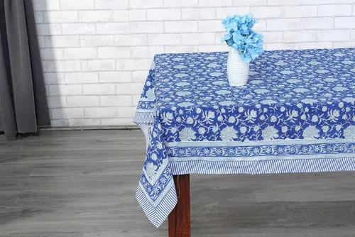 Miniatura 85 de Ridhi Mantel rectangular de algodón con estampado de bloque a mano amarillo mostaza, 102 x 48 pulgadas, reutilizable, decorativo para uso diario