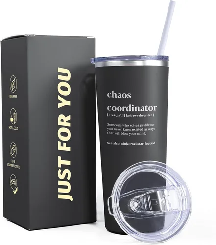 Miniatura 8 de Chaos Coordinator Gifts - Vaso de apreciación administrativo para profesionales y maestros, 22 onzas Coordinador del Caos - Mint