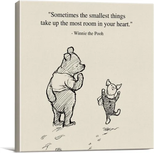 Miniatura 19 de Arte de pared clásico con cita de Winnie the Pooh, retro, Any Day Spent With You is My Favorite Day Sayings, lienzo, cuadros enmarcados, letrero