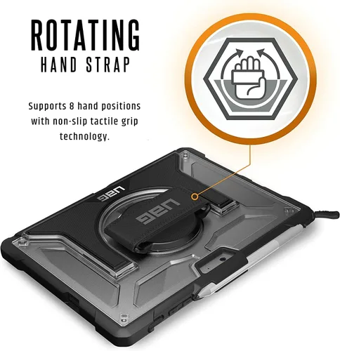 Miniatura 4 de URBAN ARMOR GEAR UAG - Funda para Microsoft Surface Go 4 / Surface Go 3 / Surface Go 2 / Surface Go (pantalla de 10.5 pulgadas) con correa de mano