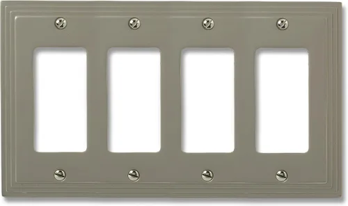 Miniatura 18 de Amerelle Steps - Placa de pared de metal fundido dúplex individual en níquel satinado