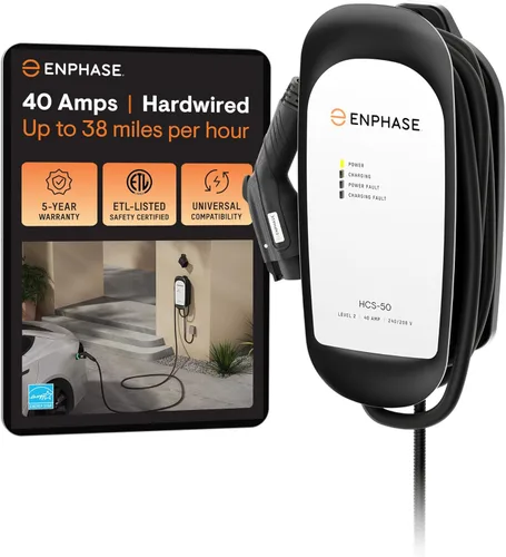 Miniatura 8 de ClipperCreek HCS-40P, 240V, 32A, Estación de carga de EV, con enchufe 14-50, cable de 25 pies, seguridad certificada, hecho en América