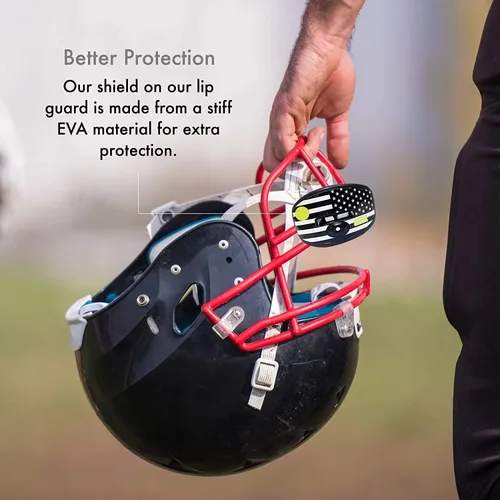 Miniatura 4 de DAMAGE CONTROL Protector Bucal Pacifier – Protector bucal de fútbol americano con correa para casco, protege los dientes, la mandíbula y la boca