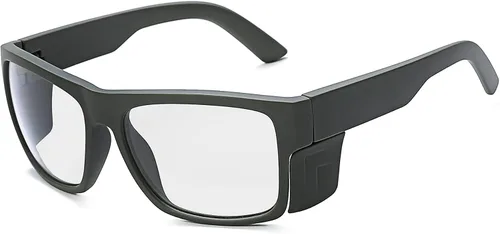 Miniatura 22 de Lentes de sol de seguridad para hombre, negro mate, lentes de sol de seguridad polarizados, cumplen con las normas ANSI Z87+, protección UV