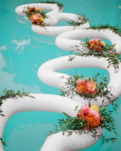 Miniatura 2 de LOTELI - Flotadores de piscina con forma de corazón originales para adultos, más gruesos y fuertes, flotadores inflables grandes para fiestas, Blanco