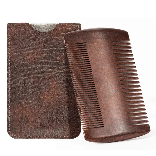 Miniatura 9 de BFWood Cepillo para barba de cerdas de jabalí, estilo militar de nogal de madera negra, cepillo de bigote de madera para hombre