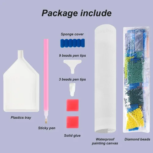 Miniatura 7 de WSLWXSHM Kits de pintura de diamantes para adultos, kits de arte de diamantes redondos de taladro completo, pintura 5D con diamantes, manualidades