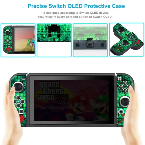 Miniatura 5 de Carrying Case for Nintendo Switch OLED, Switch OLED Case, Screen Protector, Thumb Grips Caps, Portable Accessories Bundle Protective Cover for