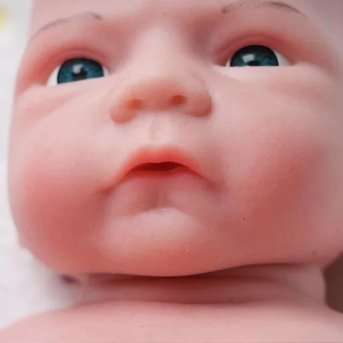 Miniatura 5 de AISITE Muñeca de bebé de silicona completa - Muñeca bebé recién nacida de 18 pulgadas, de silicona platino, con ojos abiertos, regalos de Navidad