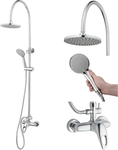 Miniatura 11 de Homewerks 3070-252-CH-B-WS - Kit de ducha para exteriores con jabonera, cromado resistente a la corrosión Cromo resistente al óxido