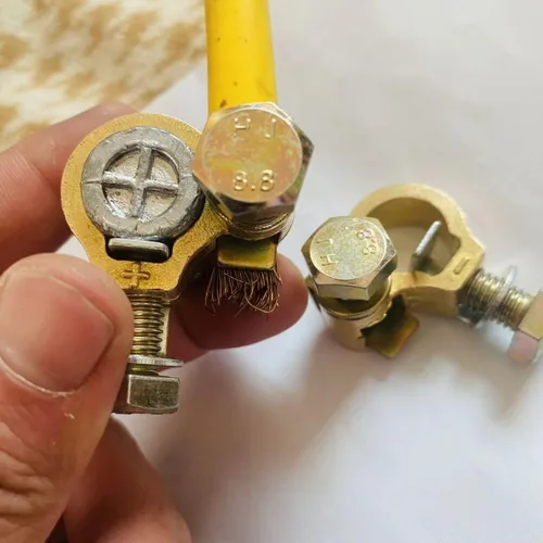 Miniatura 3 de Conector de terminal de batería de cobre puro genérico, 1 par, perno de 3/8" Heavy Duty Cable End, Top Post Connector, Compatible with Car, Van