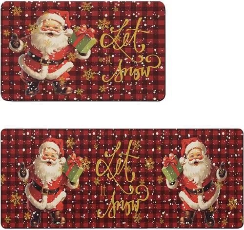 Tapete de baño de Navidad para bañera, antideslizante, de secado rápido y absorbente, tierra de diatomeas, fregadero, dormitorio, cocina, lavable,