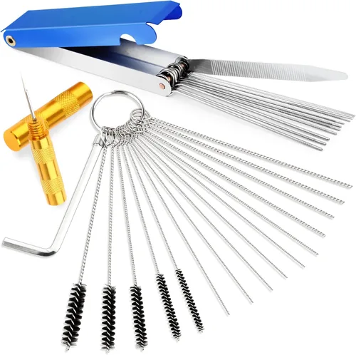 Miniatura 7 de Valchoose Juego de 2 Kit de Limpieza de Carburador Premium, Juego Limpiador de Boquilla de Antorcha Nylon de Alta Densidad Resistente - Acero