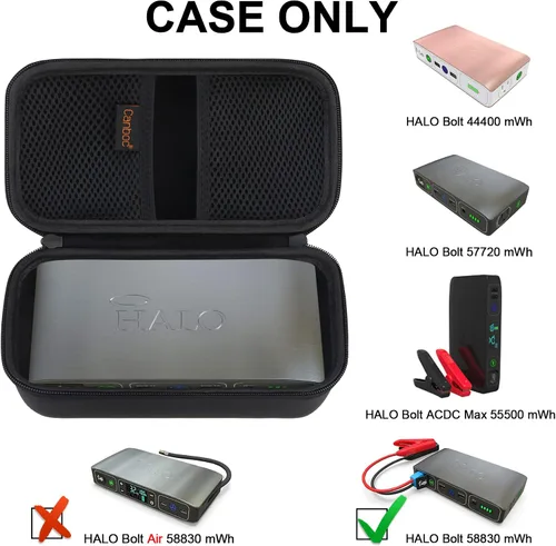 Miniatura 2 de Canboc Funda de transporte para Halo Bolt 58830/57720/44400 mWh, cargador de teléfono portátil Halo Bolt ACDC Max 55500 mWh, bolsa de malla