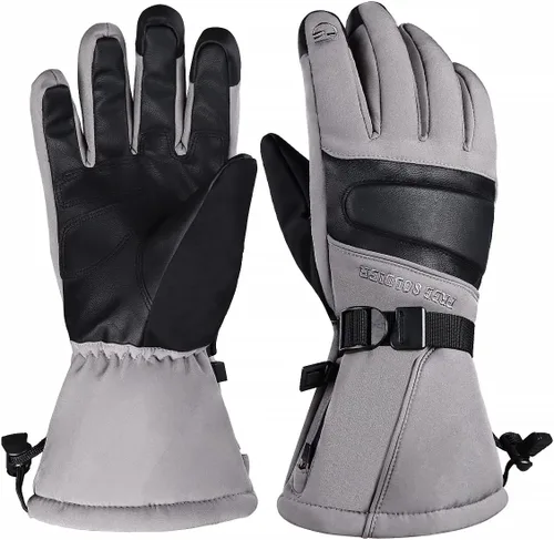 FREE SOLDIER Guantes de esquí de nieve con pantalla táctil impermeables para hombres y mujeres, guantes de snowboard de invierno 3M Thinsulate