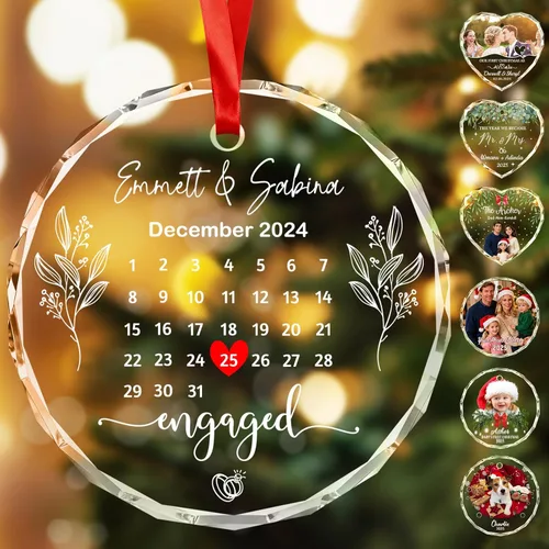 Miniatura 17 de Adornos de Navidad Personalizados Personalizados con Foto y Texto para Decoraciones de Árbol de Navidad, Regalos