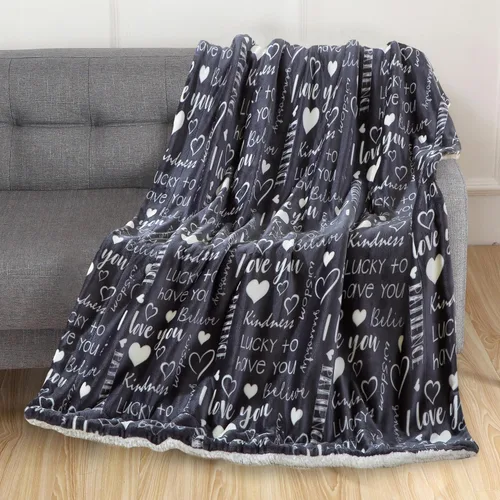 Miniatura 32 de Elegant Comfort Manta de Sofá Reversible de Sherpa Sólida, Manta para Todas las Estaciones - Súper Suave, Acogedora y Afelpada - Manta Decorativa