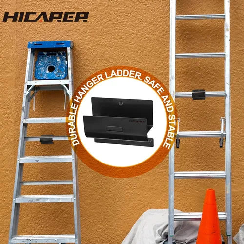 Miniatura 6 de Hicarer 3 ganchos de escalera para pared de garaje, gancho de escalera resistente, herramienta para colgar en la carretilla para muebles de patio