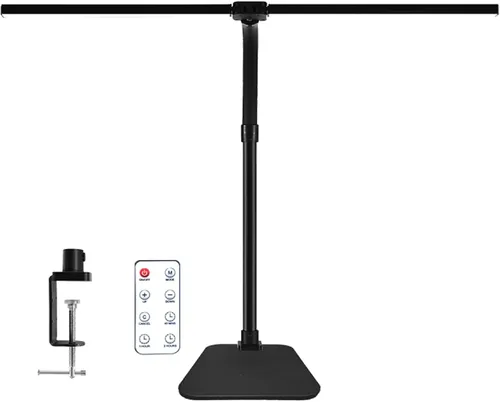 Miniatura 9 de Lámpara de escritorio pequeña para oficina, dormitorio, hogar, luz de escritorio para cuidado de los ojos, 18 W, lámpara de mesa regulable