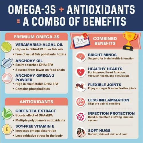 Miniatura 4 de Bernie's OMG! Gomitas de Omegas para Perros - 5 veces más Fuerte DHA+EPA, Aceite de Pescado, Piel y Pelaje Saludables, Alivio de Alergias