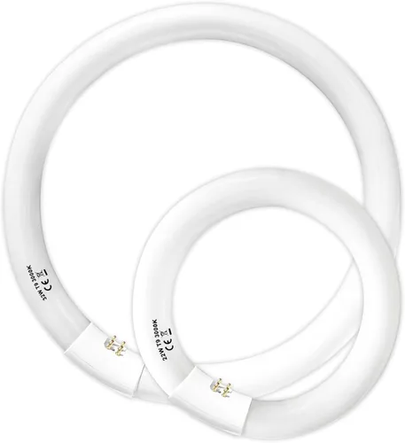 FC12T9/WW - Juego de bombillas fluorescentes circulares de 32 vatios y FC8T9/KB de 22 W, 8 pulgadas, T9, 22 W y 32 W, 32 W, luz circular blanca