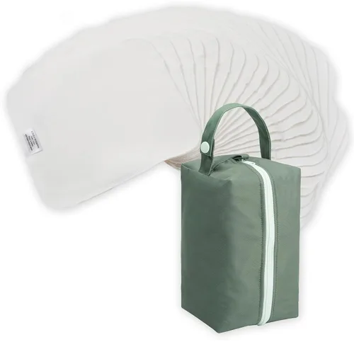Miniatura 11 de Nora's Nursery Toallitas Reutilizables para Bebé, Paños de Algodón 100%, Toallas Suaves y Absorbentes para Baño y Cara de Recién Nacidos, Incluye 20