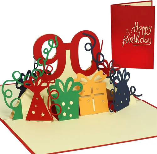 Miniatura 7 de LINPOPUP® Tarjeta emergente, tarjeta de felicitación 3D emergente, cumpleaños, invitación de cumpleaños, felicitaciones, mejores deseos, 80