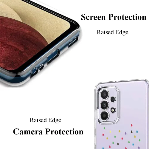 Miniatura 2 de Unov Funda diseñada para Galaxy A32 5G, funda transparente con [patrón antideslizante en relieve], protección delgada a prueba de golpes