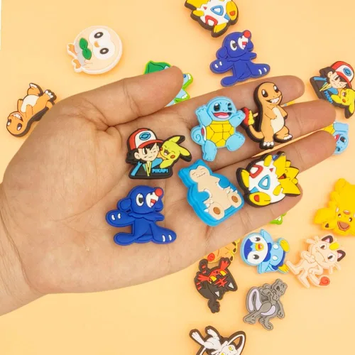 Miniatura 3 de 22 dijes de dibujos animados para zapatos, decoraciones de zuecos, pulseras, regalos de fiesta, Cloruro de polivinilo