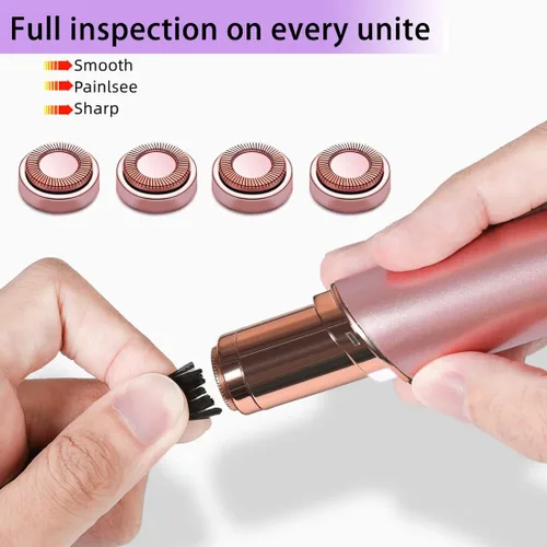 Miniatura 4 de Cabezales de repuesto para removedor de vello facial para la generación 1, herramienta de depilación facial impecable para mujeres, chapado en oro 4