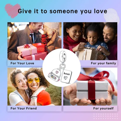 Miniatura 7 de Abalorio de plata de ley 925 para madre, hija, abuela, para familia, amor, madre, hija, abuela, para pulseras, collares, dijes, abalorios, joyería