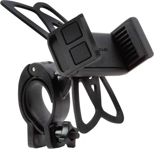 Scosche HDM3SM-RP Soporte para manillar de bicicleta con soporte universal para teléfono, bandas de seguridad elásticas y abrazadera ajustable para