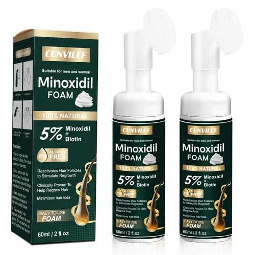 5% de espuma de minoxidil para hombres y mujeres, ralentiza la pérdida de cabello y promueve el tratamiento de crecimiento del cabello para mujeres