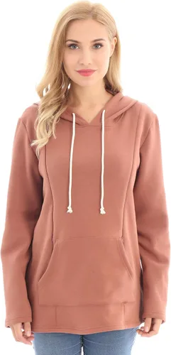 Miniatura 40 de Bearsland - Sudadera de lactancia y maternidad para mujer, con bolsillos y capucha