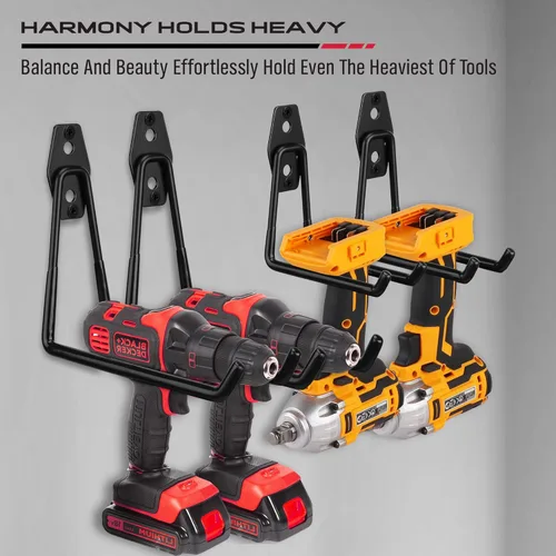 Miniatura 4 de Conjunto de surtido de gancho de pared para almacenamiento de herramientas de garaje: 15 piezas de gancho grande resistente organizador