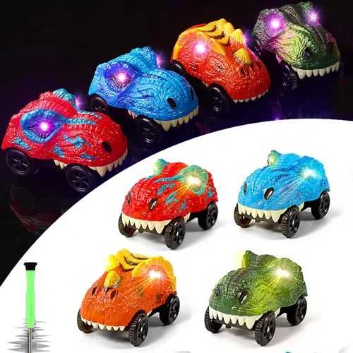 Miniatura 7 de Save Unicorn Solo repuestos para autos de pistas, autos de pista de dinosaurios para pistas que brillan en la oscuridad, accesorios para pistas