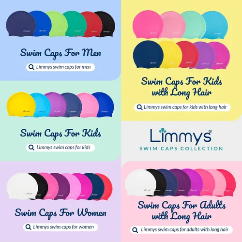 Miniatura 8 de Limmys Gorro de Natación Premium para Mujeres con Cabello Largo – Gorro de Natación de Silicona Suave para Mujeres – Cómodo, Ajuste con Espacio