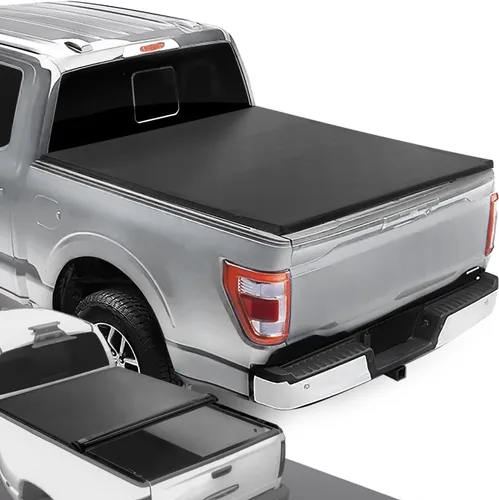 Miniatura 20 de DNA MOTORING Nueva actualización de cubierta para caja de camioneta rígida, de tres pliegues, compatible con plataforma de 6.5 pies, de modelos
